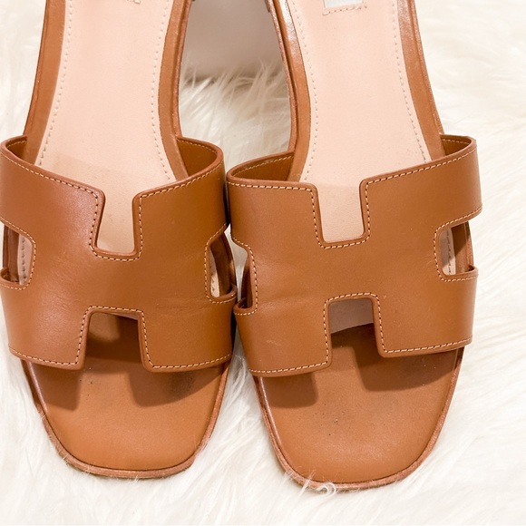 Steve Madden HADYN COGNAC LEATHER Brown Slide Sandals - Picture 7 of 9